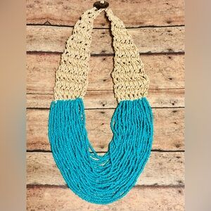 Summer Statement Macrame Beaded Necklace